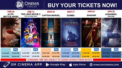 sm tarlac cinema schedule